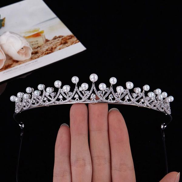 hair clips & barrettes elegant pearl wedding crown cubic zircon bridal tiaras bridesmaid hairband for women jewelry party headdress hq0292, Golden;silver
hair clips & barrettes elegant pearl wedding crown cubic zircon bridal tiaras bridesmaid hairband for women jewelry party headdress hq0292, Golden;silver