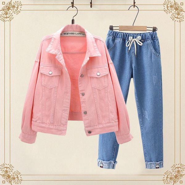 women's two piece pants 2021 spring autumn denim set women sets female long sleeve jean coat and elastic high waist jeans suits q661, White
women's two piece pants 2021 spring autumn denim set women sets female long sleeve jean coat and elastic high waist jeans suits q661, White