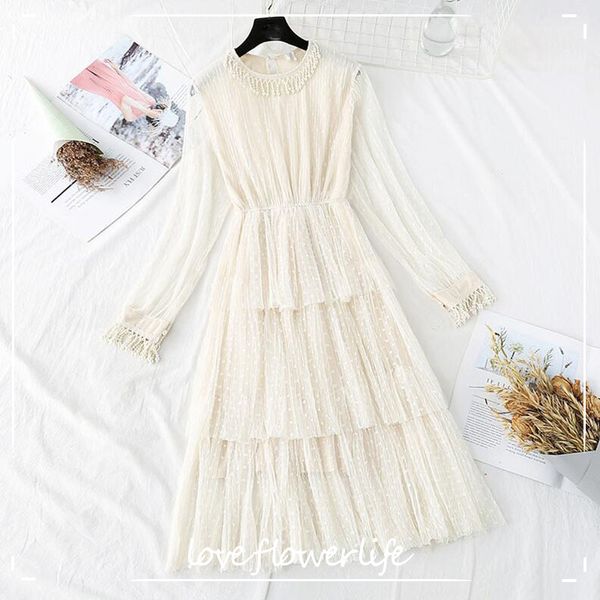 lace dress women autumn winter elegant lady o- neck long sleeve party midi dress sweet beading cake mesh dresses vestidos 210521, Black;gray
lace dress women autumn winter elegant lady o- neck long sleeve party midi dress sweet beading cake mesh dresses vestidos 210521, Black;gray