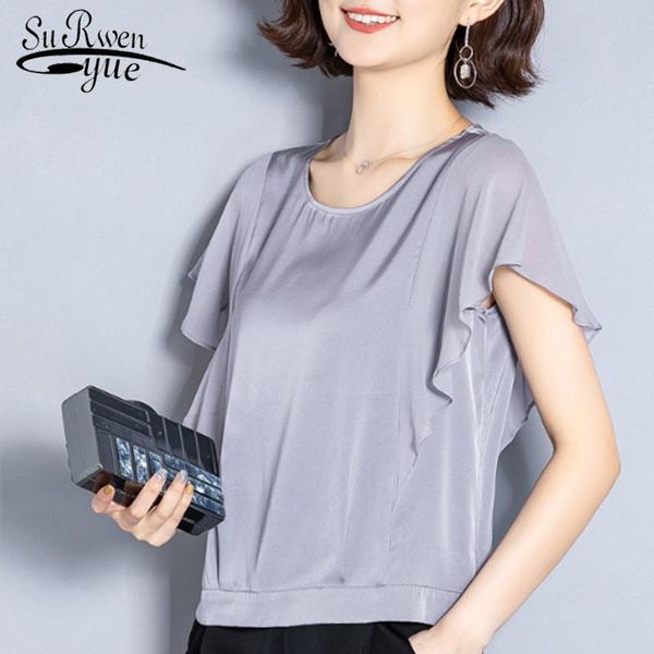 women's blouses & shirts solid chiffon blouse summer short sleeve 2021 plus size women shirt o-neck womens and 4893 50, White
women's blouses & shirts solid chiffon blouse summer short sleeve 2021 plus size women shirt o-neck womens and 4893 50, White
