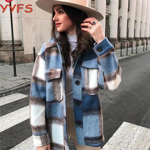 women's jackets 2021 women casual plaid blue cotton long jacket female spring fashion single breasted loose shirt double pocket outwear, Black;brown
women's jackets 2021 women casual plaid blue cotton long jacket female spring fashion single breasted loose shirt double pocket outwear, Black;brown