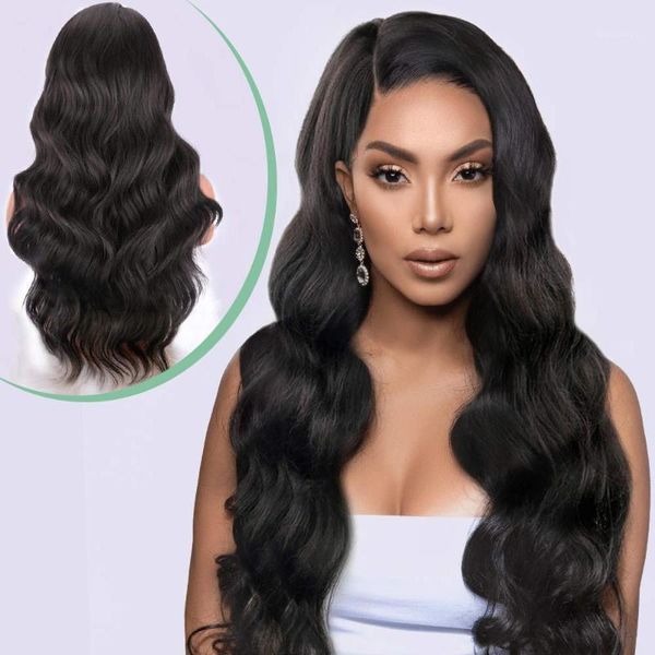 inches long wavy synthetic wigs for women hair natural black color body wave looking right side parting wig1
inches long wavy synthetic wigs for women hair natural black color body wave looking right side parting wig1