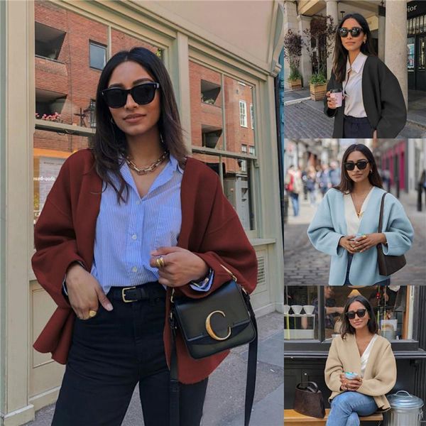 women's jackets ymwmhu 2021 arrival solid women coat long sleeve open stitch autumn thin jacket streetwear loose clothes, Black;brown
women's jackets ymwmhu 2021 arrival solid women coat long sleeve open stitch autumn thin jacket streetwear loose clothes, Black;brown