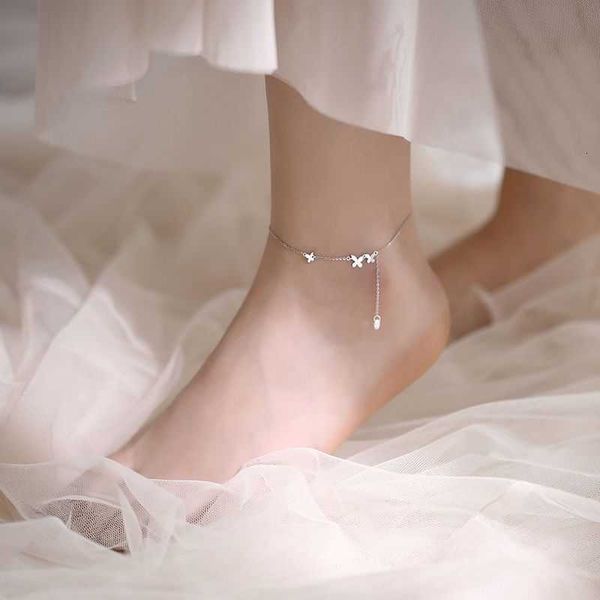 925 sier foot chain for female students in japan and korea, Red;blue
925 sier foot chain for female students in japan and korea, Red;blue