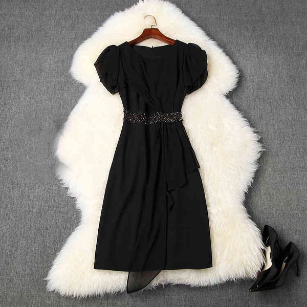 casual dresses summer short sleeve round neck black pure color chiffon beads ruffle detail knee-length dress elegant lj18t10943 iv6v, Black;gray
casual dresses summer short sleeve round neck black pure color chiffon beads ruffle detail knee-length dress elegant lj18t10943 iv6v, Black;gray