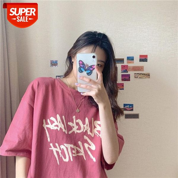 large size short-sleeved t-shirt female new korean version loose trendy harajuku bf lazy letter print #un6i, White
large size short-sleeved t-shirt female new korean version loose trendy harajuku bf lazy letter print #un6i, White