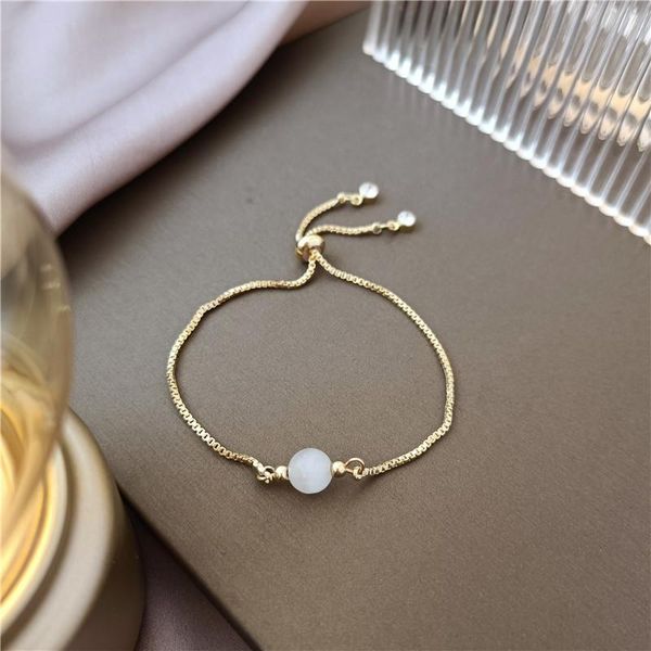 charm bracelets an opal drawstring adjustable bracelet high-end simple retro french women's, Golden;silver
charm bracelets an opal drawstring adjustable bracelet high-end simple retro french women's, Golden;silver
