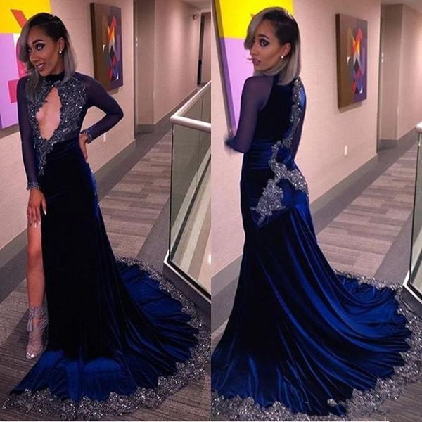 party dresses long sleeve high neck royal blue mermaid evening court train formal gowns vestido de noche, White;black
party dresses long sleeve high neck royal blue mermaid evening court train formal gowns vestido de noche, White;black