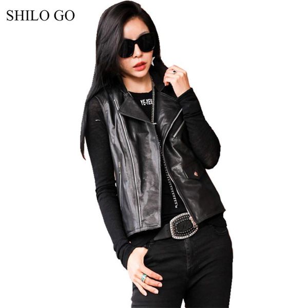 women's vests shilo go leather vest womens spring fashion sheepskin genuine lapel collar metal button zipper locomotive, Black;white
women's vests shilo go leather vest womens spring fashion sheepskin genuine lapel collar metal button zipper locomotive, Black;white