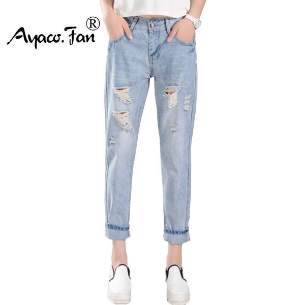 women harem pants spring summer denim pencil pant mid waist hole ripped line patch printing for lady ankle-length jeans women's, Blue
women harem pants spring summer denim pencil pant mid waist hole ripped line patch printing for lady ankle-length jeans women's, Blue
