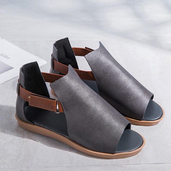sandals vintage women pu leather summer rome open toe fish mouth fashion soft sole anti-slip shoes zapatos mujer, Black
sandals vintage women pu leather summer rome open toe fish mouth fashion soft sole anti-slip shoes zapatos mujer, Black