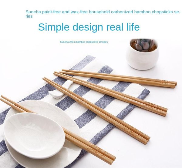 bamboo chopsticks paint-and wax-household carbonized 10 pairs of mildew-proof non-slip tableware
bamboo chopsticks paint-and wax-household carbonized 10 pairs of mildew-proof non-slip tableware