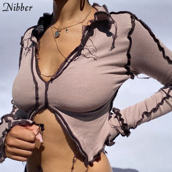 nibber autumn patchwork broken design mesh crop for women punk style long sleeve t-shirt street casual wear tees female, White
nibber autumn patchwork broken design mesh crop for women punk style long sleeve t-shirt street casual wear tees female, White