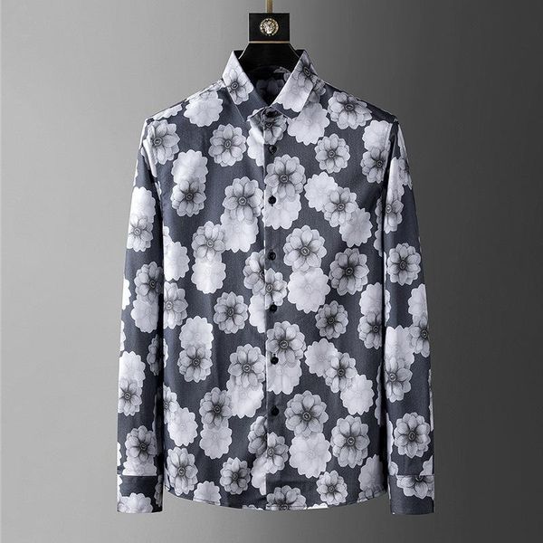 men's casual shirts men clothing 2021 autumn shirt long-sleeved trend printing floral fashion slim, White;black
men's casual shirts men clothing 2021 autumn shirt long-sleeved trend printing floral fashion slim, White;black