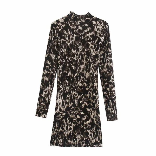 women dress printed jacquard high neck long sleeves slim-fit mini short for 210420, Black;gray
women dress printed jacquard high neck long sleeves slim-fit mini short for 210420, Black;gray