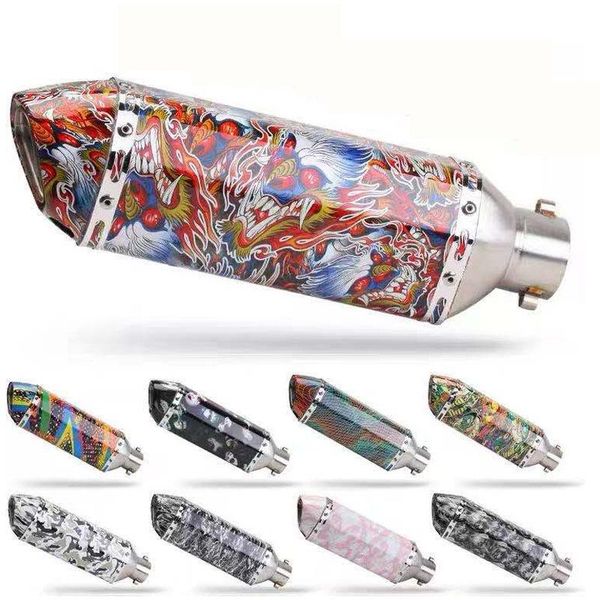 motorcycle exhaust system inlet 51mm universal color series muffler pipe pitbike remove db killer for cbr650f trk502 nmax tmax f800gs
motorcycle exhaust system inlet 51mm universal color series muffler pipe pitbike remove db killer for cbr650f trk502 nmax tmax f800gs