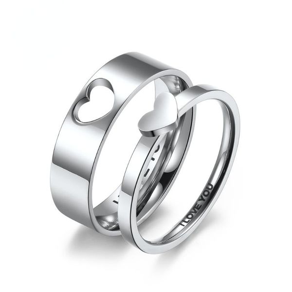 wedding rings i love you heart couple stainless steel woman men ring for engagement promise anniversary gift, Slivery;golden
wedding rings i love you heart couple stainless steel woman men ring for engagement promise anniversary gift, Slivery;golden