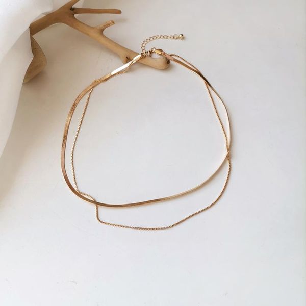 chains 2021 minimalist snake chain gold plated necklace for women double layer choker jewelry accessories ins chic, Silver
chains 2021 minimalist snake chain gold plated necklace for women double layer choker jewelry accessories ins chic, Silver
