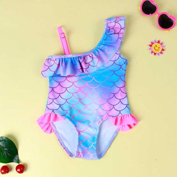 2021 children's girls' fish scale printed ruffle gradient spring swimsuit, White;black
2021 children's girls' fish scale printed ruffle gradient spring swimsuit, White;black