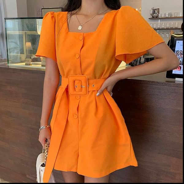 women jumpsuit fashion square collar summer womens short sleeve high waist sashes single breasted romper overalls female, Black;white
women jumpsuit fashion square collar summer womens short sleeve high waist sashes single breasted romper overalls female, Black;white