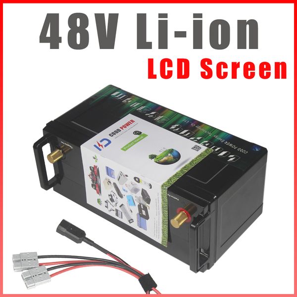 48v 100ah electric vehicle scooter e-bike motorcycle ip68 waterproof box lithium battery with lcd screen bms 5a charger
48v 100ah electric vehicle scooter e-bike motorcycle ip68 waterproof box lithium battery with lcd screen bms 5a charger