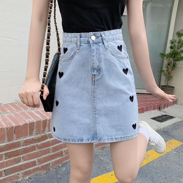 skirts korean loose sweet love heart print short jean skirt for women high waist mini girl a-line cotton denim female 4xl, Black
skirts korean loose sweet love heart print short jean skirt for women high waist mini girl a-line cotton denim female 4xl, Black