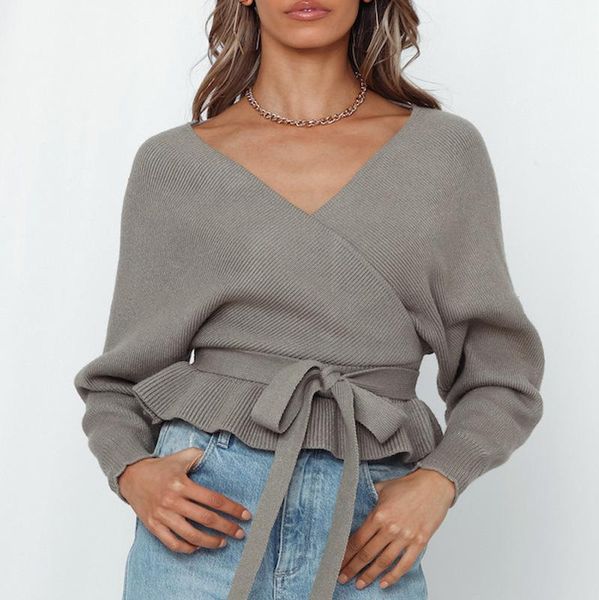 women's sweaters 2021 style for autumn and winter in europe america v-neck halter sweater casual lace long sleeve coat female, White;black
women's sweaters 2021 style for autumn and winter in europe america v-neck halter sweater casual lace long sleeve coat female, White;black