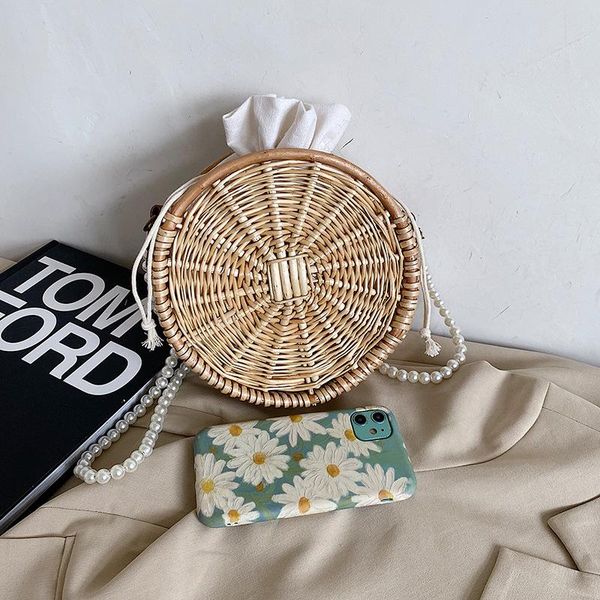 evening bags female fashion simplicity summer rattan straw small round package beach bag pearl chain
evening bags female fashion simplicity summer rattan straw small round package beach bag pearl chain