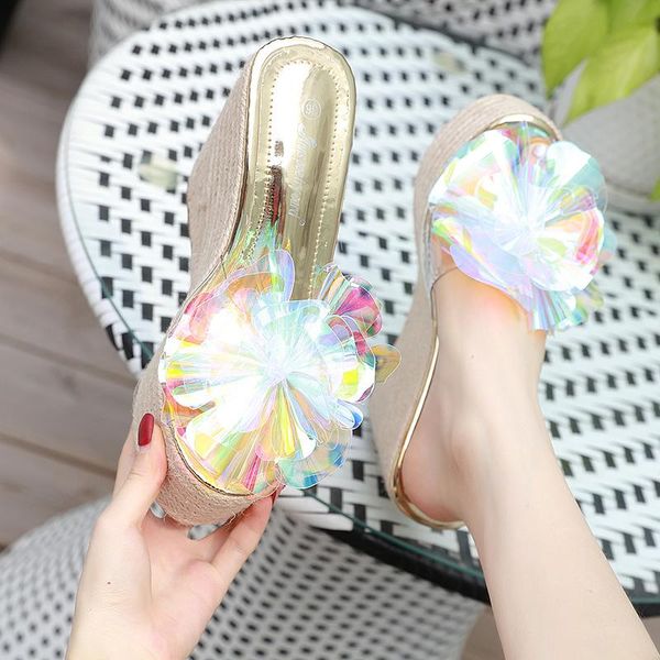 wedge heel super high sandals, waterproof platform, thick-soled women's shoes, inner heightening, outer wearing fish mout slippers, Black
wedge heel super high sandals, waterproof platform, thick-soled women's shoes, inner heightening, outer wearing fish mout slippers, Black