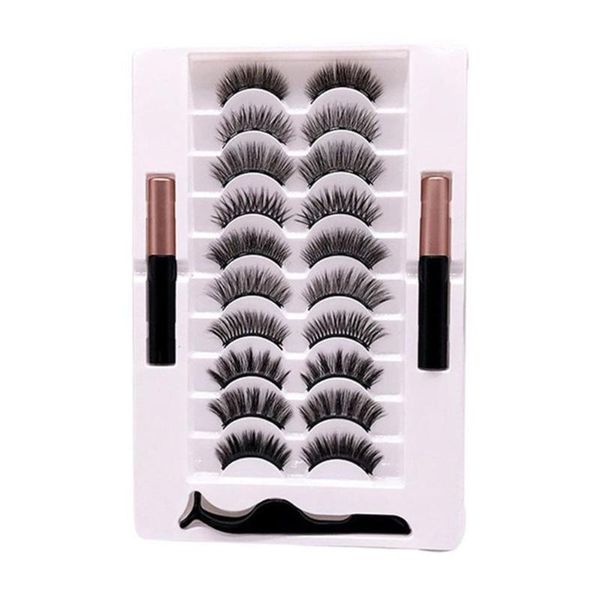 pairs/set magnetic eyelashes false lashes repeated set with eyeliner waterproof tweezer makeup liquid use v5r2
pairs/set magnetic eyelashes false lashes repeated set with eyeliner waterproof tweezer makeup liquid use v5r2