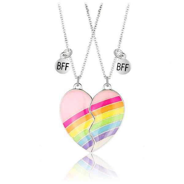 pendant necklaces fashion good friend children's necklace magnet stone love alloy drip oil 2 girlfriends, Silver
pendant necklaces fashion good friend children's necklace magnet stone love alloy drip oil 2 girlfriends, Silver