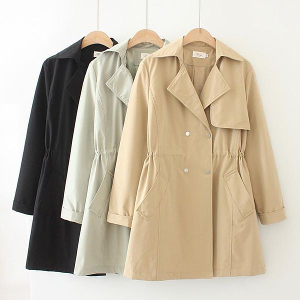 women's trench coats 2021 spring autumn coat women windbreaker plus size khaki clothes loose outerwear female 3xl 4xl, Tan;black
women's trench coats 2021 spring autumn coat women windbreaker plus size khaki clothes loose outerwear female 3xl 4xl, Tan;black