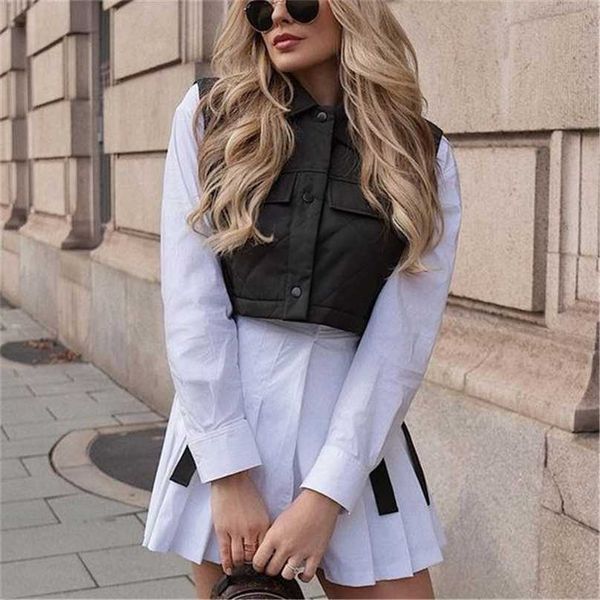 womens vest army green lapel sleeveless jacket fashion large pocket design waistcoat streetwear 211105, Black;white
womens vest army green lapel sleeveless jacket fashion large pocket design waistcoat streetwear 211105, Black;white