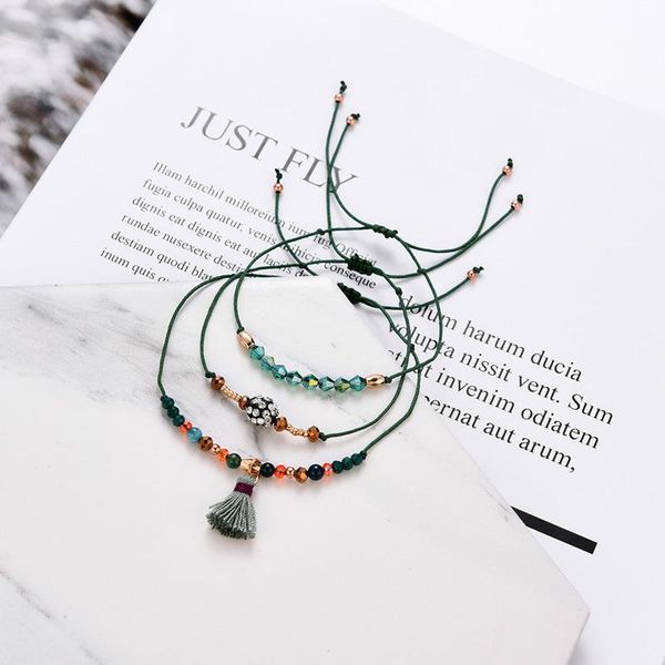 fresh mori tassel crystal beads geometric sphere embellished green fashion bracelet link, chain, Black
fresh mori tassel crystal beads geometric sphere embellished green fashion bracelet link, chain, Black