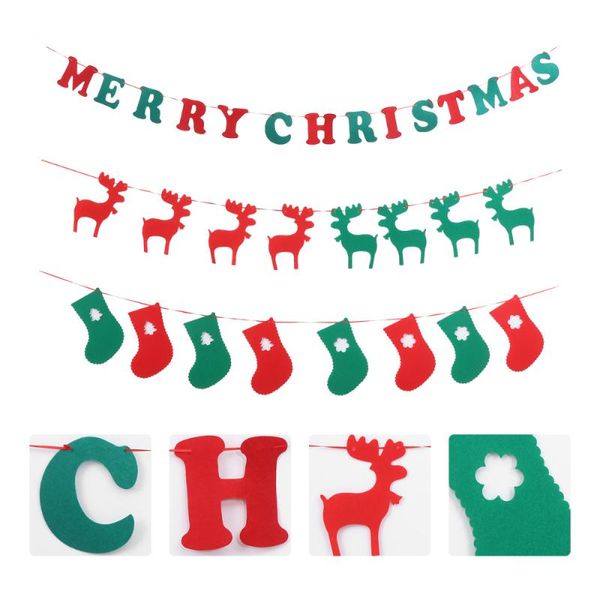christmas decorations 3pcs felt banner hanging bunting flags party favor xmas decor for home
christmas decorations 3pcs felt banner hanging bunting flags party favor xmas decor for home