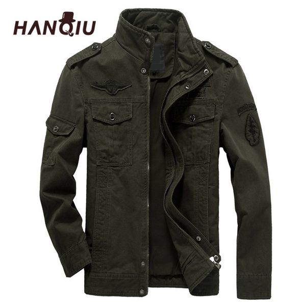 hanqiu brand m-6xl bomber jacket men military clothing spring autumn male coat solid loose army 210811, Black;brown
hanqiu brand m-6xl bomber jacket men military clothing spring autumn male coat solid loose army 210811, Black;brown
