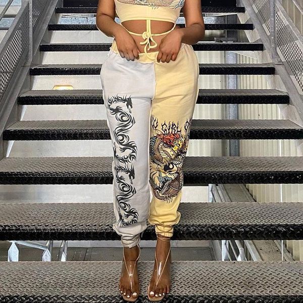 women's pants & capris dragon print patchwork casual sweatpants loungewear baddie clothes sporty harem women high waist long trousers, Black;white
women's pants & capris dragon print patchwork casual sweatpants loungewear baddie clothes sporty harem women high waist long trousers, Black;white