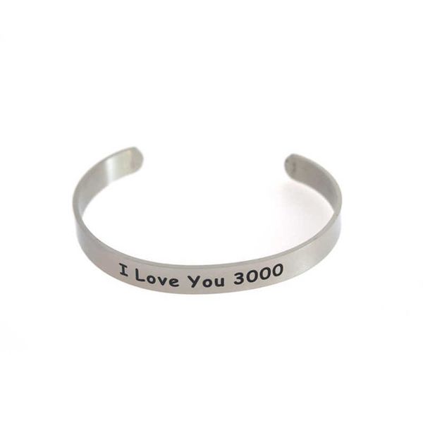 i love you 3000 cuff bracelet couple bangle engraved bitches bracelets jewelry friend gifts q0719, Black
i love you 3000 cuff bracelet couple bangle engraved bitches bracelets jewelry friend gifts q0719, Black