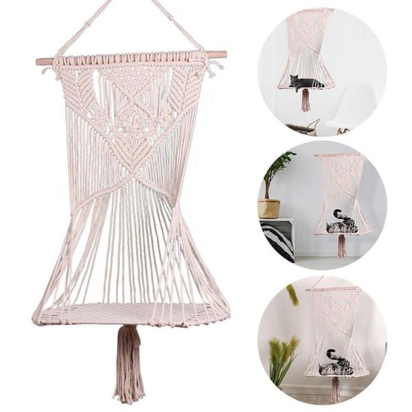 cat beds & furniture boho swing cage handmade macrame pets support nordic pet house cats hanging sleep chair seats toy four seasons availabl
cat beds & furniture boho swing cage handmade macrame pets support nordic pet house cats hanging sleep chair seats toy four seasons availabl
