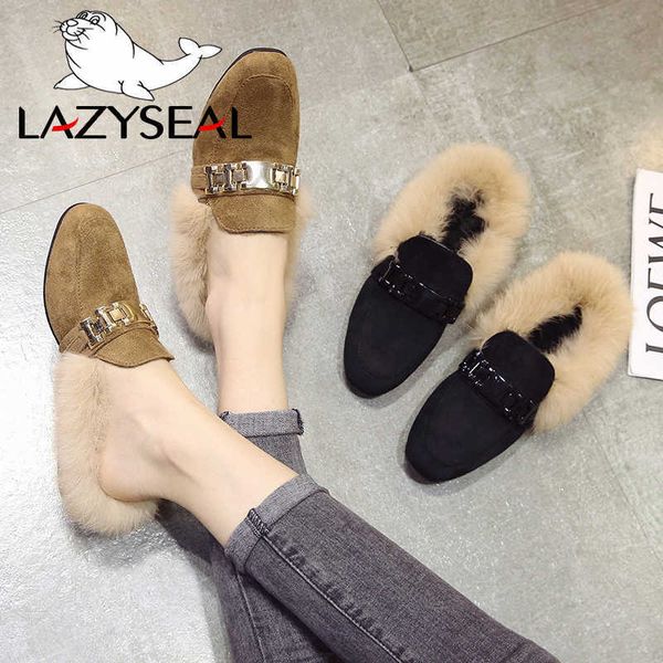 lazyseal big size 44 muleswoman slippers spring fur slides mules shoes for women loafer home footwear metal buckle outdoor h0827, Black
lazyseal big size 44 muleswoman slippers spring fur slides mules shoes for women loafer home footwear metal buckle outdoor h0827, Black