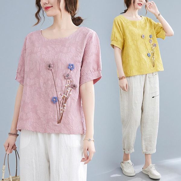 women's blouses & shirts coigarsam 3xl plus size short sleeve blouse women cotton linen loose blusas womens and yellow pink 536a, White
women's blouses & shirts coigarsam 3xl plus size short sleeve blouse women cotton linen loose blusas womens and yellow pink 536a, White