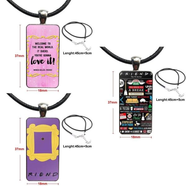 pendant necklaces glass necklace handmade half rectangle for monica's peephole door frame friends tv show, Silver
pendant necklaces glass necklace handmade half rectangle for monica's peephole door frame friends tv show, Silver