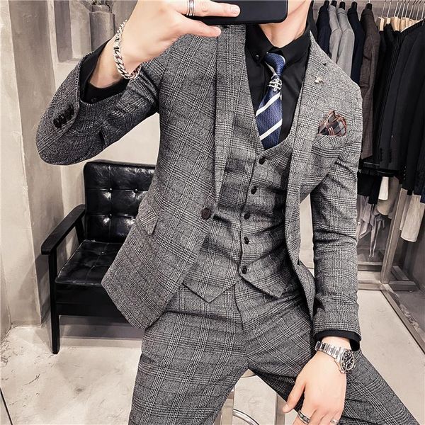 men's suits & blazers 7xl ( jacket +vest + pants ) fashion boutique grid formal business performance stage bridegroom wedding dress par, White;black
men's suits & blazers 7xl ( jacket +vest + pants ) fashion boutique grid formal business performance stage bridegroom wedding dress par, White;black