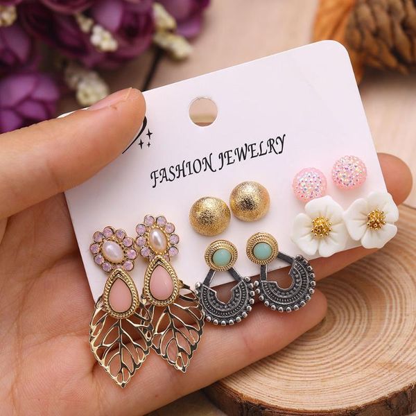 stud 17if fashion flowers pearl earrings set mixed with 6 pairs/set luxury charms for women jewelry statement party gift, Golden;silver
stud 17if fashion flowers pearl earrings set mixed with 6 pairs/set luxury charms for women jewelry statement party gift, Golden;silver