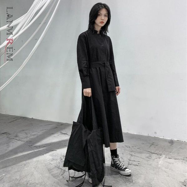 casual dresses lanmrem 2021 autumn cool chic stand collar flare waist black mid-calf length dress with belt for women fashion tide 2a2497, Black;gray
casual dresses lanmrem 2021 autumn cool chic stand collar flare waist black mid-calf length dress with belt for women fashion tide 2a2497, Black;gray