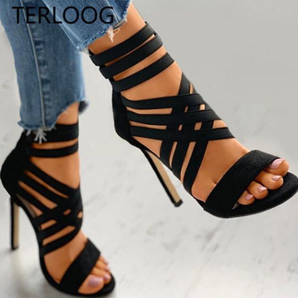 fashion summer women super high stiletto heel zip sandals shoes woman pumps strappy bandage gladiator casual mujer, Black
fashion summer women super high stiletto heel zip sandals shoes woman pumps strappy bandage gladiator casual mujer, Black