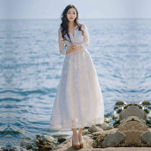 dress arrival 2021 elegant women in lace robe casual femme v-neck 3/4 hollow sleeve out ed as beach party, Black;gray
dress arrival 2021 elegant women in lace robe casual femme v-neck 3/4 hollow sleeve out ed as beach party, Black;gray