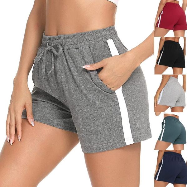 women's shorts summer leisure women drawstring pockets high elasticity soft comfy activewear feminino, White;black
women's shorts summer leisure women drawstring pockets high elasticity soft comfy activewear feminino, White;black