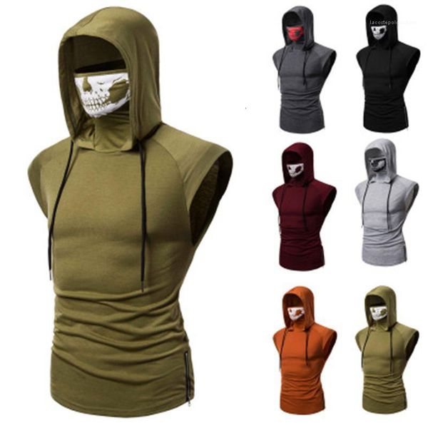 men's t-shirts solid colors sleeveless tees spring summer male new loose casual tshirt mens fitness hooded t-shirt fashion occident tr, White;black
men's t-shirts solid colors sleeveless tees spring summer male new loose casual tshirt mens fitness hooded t-shirt fashion occident tr, White;black