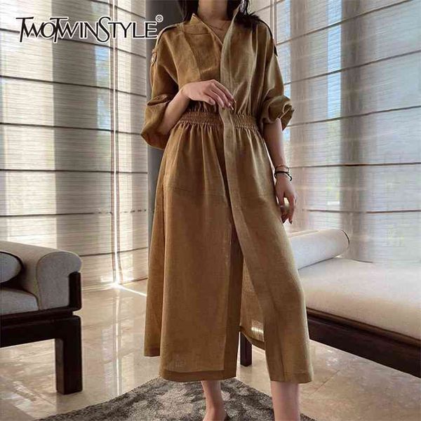 casual minimalist dress for women stand collar puff sleeve high waist tunic midi dresses female autumn fashion 210520, Black;gray
casual minimalist dress for women stand collar puff sleeve high waist tunic midi dresses female autumn fashion 210520, Black;gray